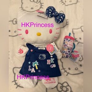 Hello kitty build a bear LA Exclusive denim set bab